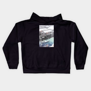 Snow on Ochanomizu by Kawase Hasui Kids Hoodie